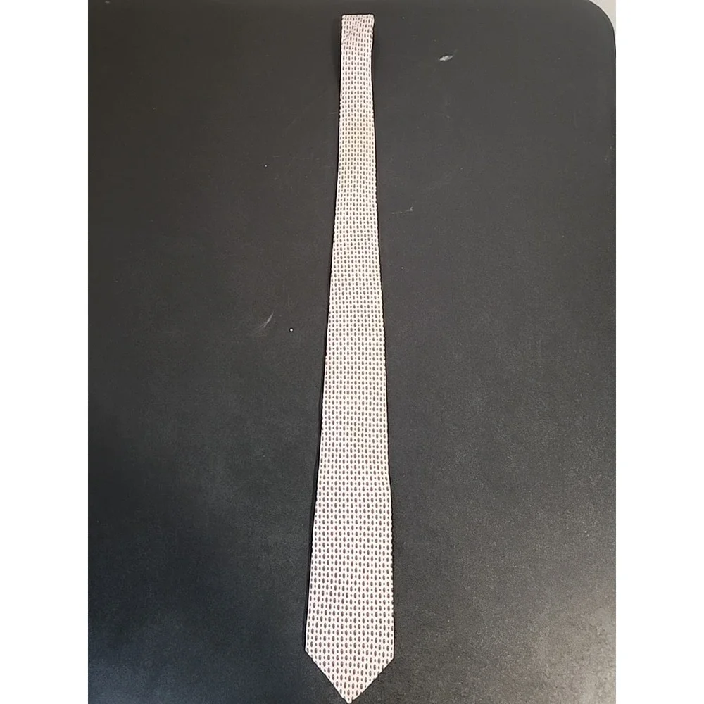 Givenchy Monsieur Silk Tie Made in Italy Cream Red Blue Geometric Mens